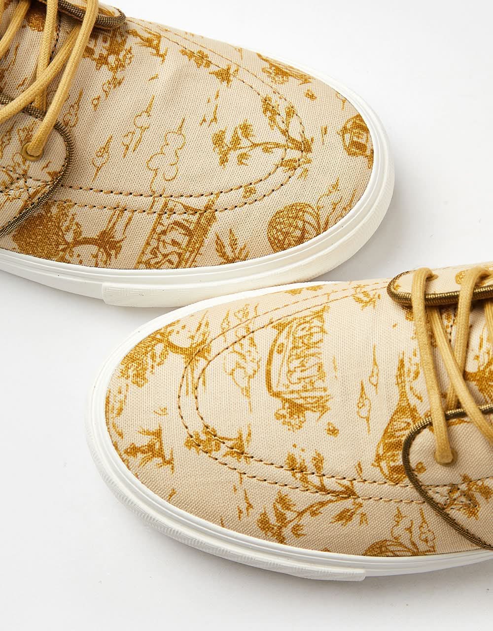Nike SB Zoom Janoski OG+ Premium Skate Shoes - Sesame/Flt Gold-Bronzine-Sail-Court Blue-Gum Lt Brown - Image 6