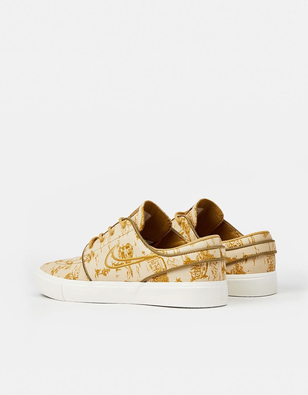 Nike SB Zoom Janoski OG+ Premium Skate Shoes - Sesame/Flt Gold-Bronzine-Sail-Court Blue-Gum Lt Brown - Image 7