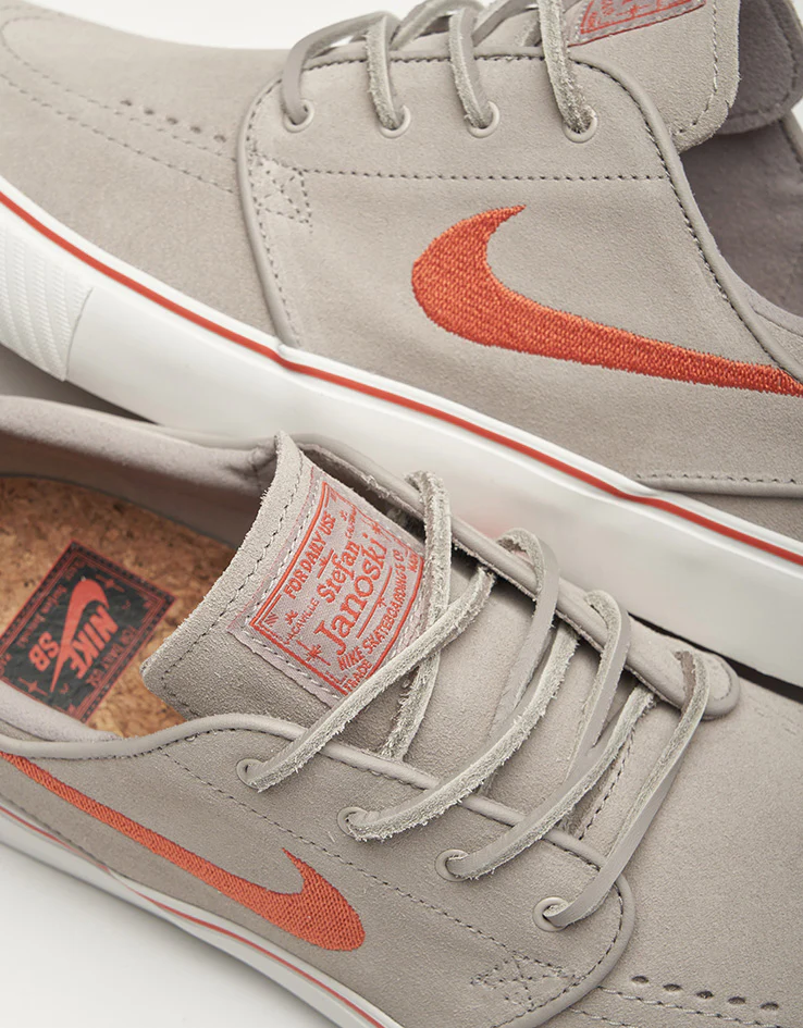 Nike SB Zoom Janoski OG+ Skate Shoes - College Grey/Cosmic Clay-Summit White - Image 5