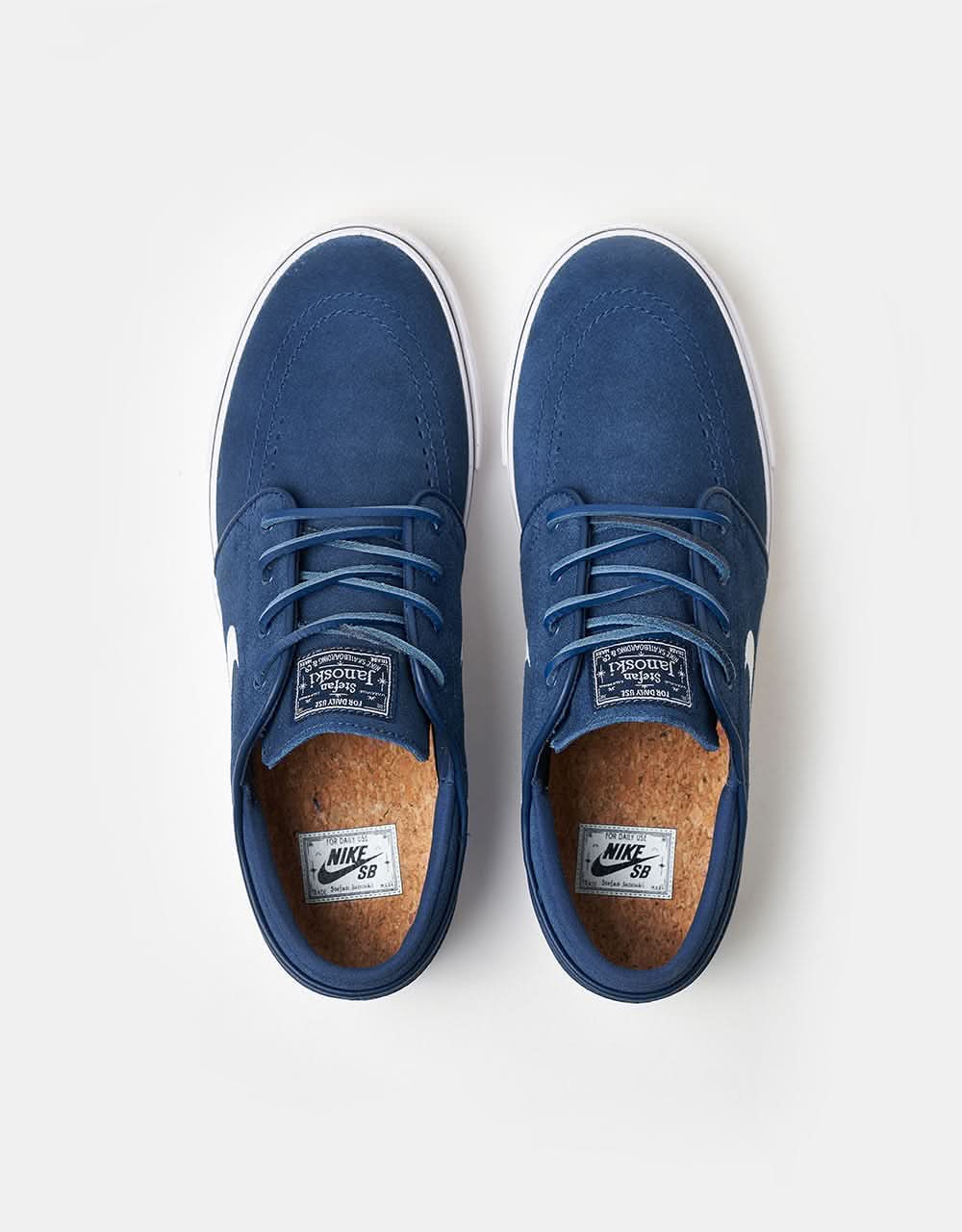 Nike SB Zoom Janoski OG+ Skate Shoes - Navy/White-Navy-White-Gum Lt Brown - Image 3