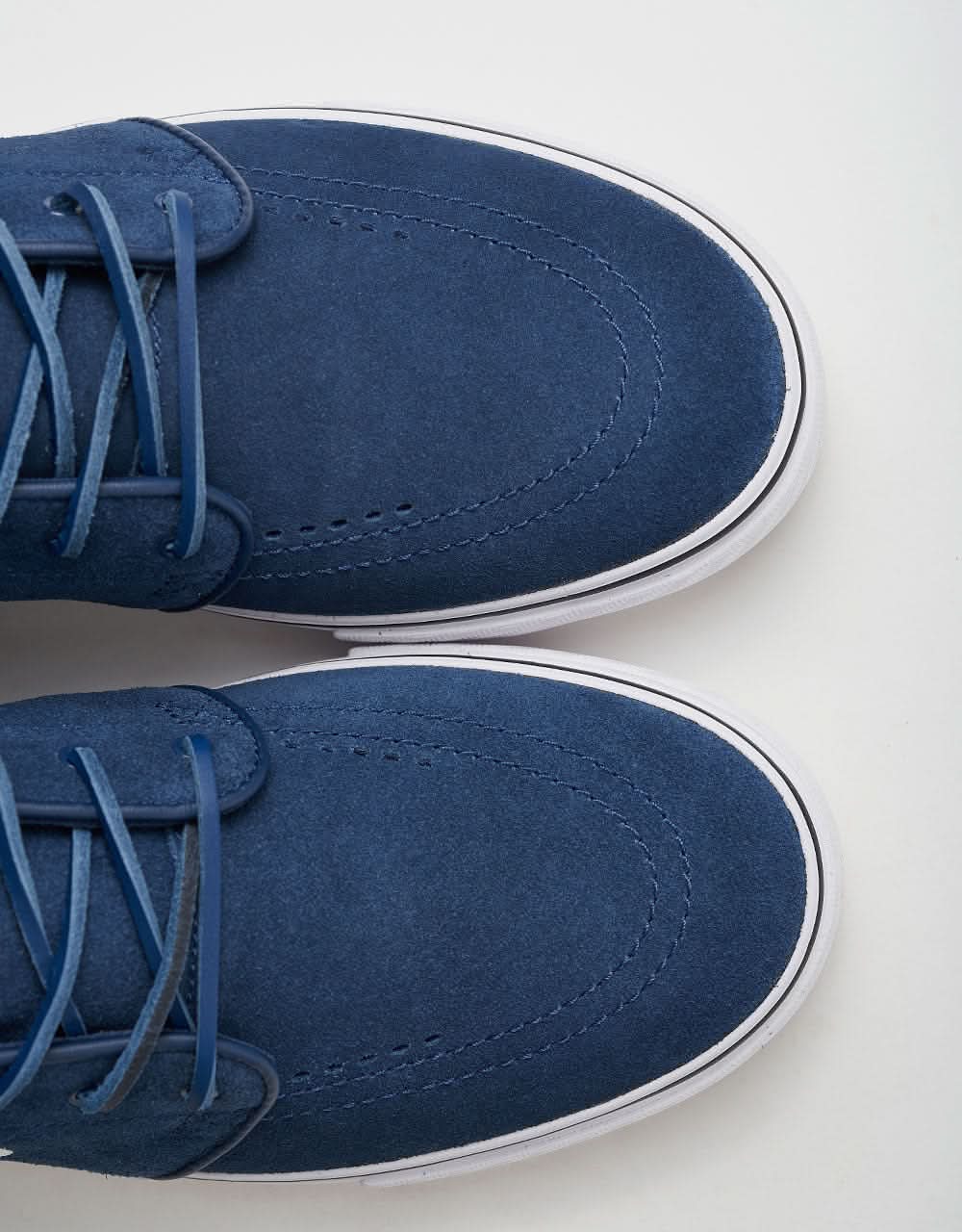Nike SB Zoom Janoski OG+ Skate Shoes - Navy/White-Navy-White-Gum Lt Brown - Image 6