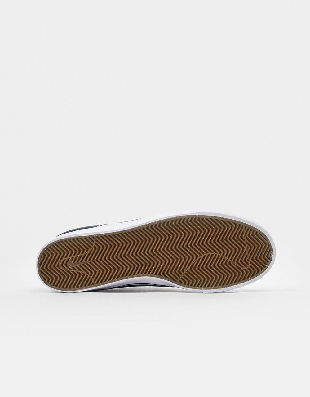 Nike SB Zoom Janoski OG+ Skate Shoes - Navy/White-Navy-White-Gum Lt Brown - Image 9