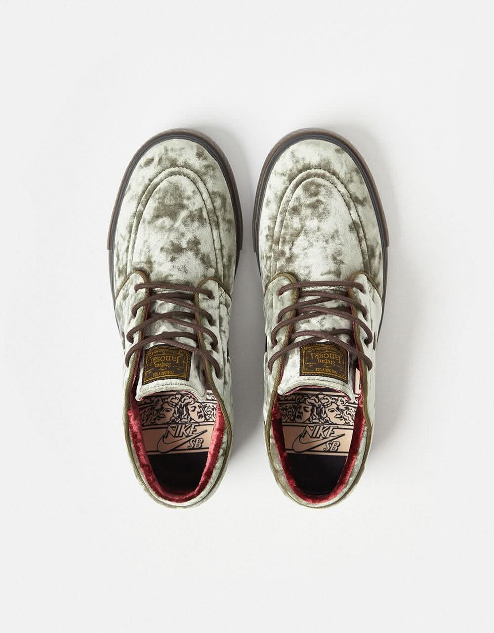 Nike SB Zoom Janoski OG+ Se Skate Shoes - Med Olive/Velvet Brown-Baroque Brown-Dk Team Red-Armory Navy-Cacao Wow - Image 2