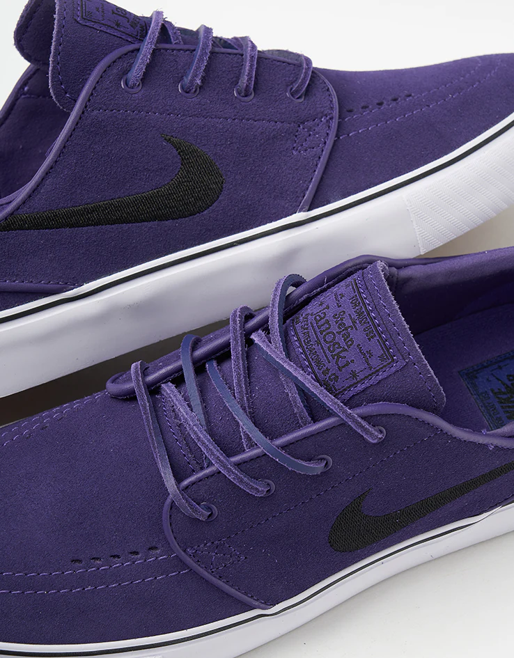 Nike SB Zoom Janoski OG+ Skate Shoes - Court Purple/Black-Court Purple-White - Image 6