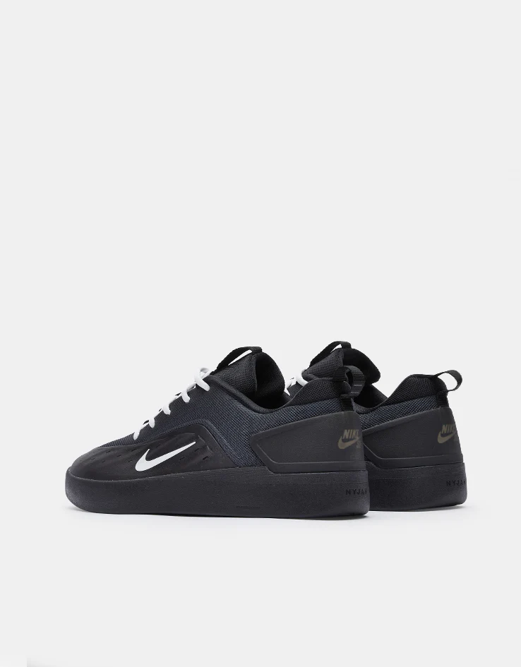 Nike SB Zoom Nyjah 4 Skate Shoes - Black/White-Black-White - Image 4