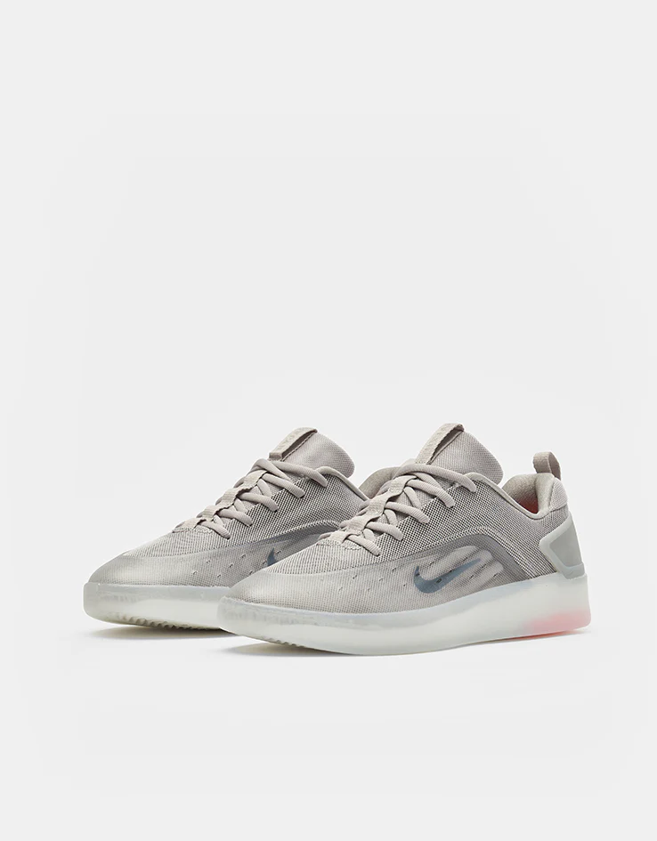 Nike SB Zoom Nyjah 4 Skate Shoes - College Grey/Mink Brown-Light Silver - Image 3