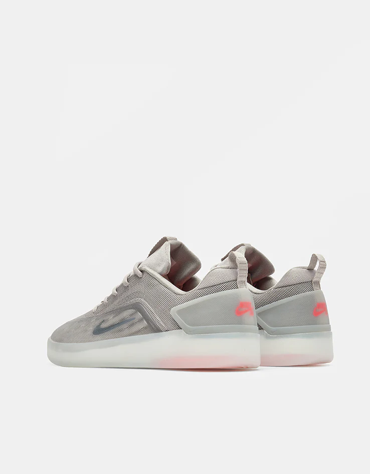 Nike SB Zoom Nyjah 4 Skate Shoes - College Grey/Mink Brown-Light Silver - Image 4