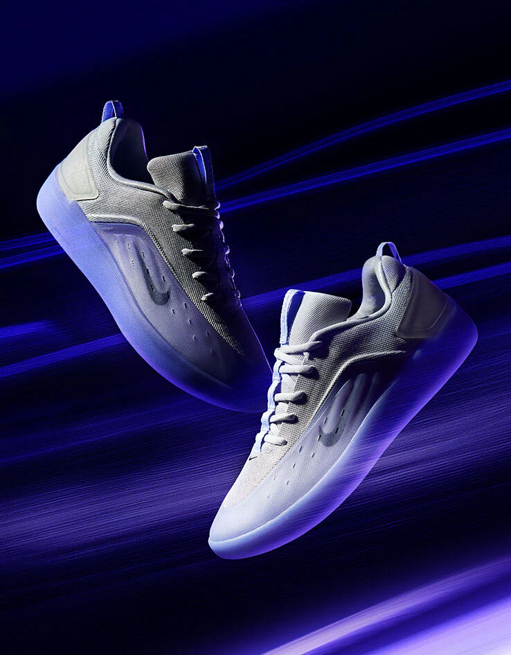 Nike SB Zoom Nyjah 4 Skate Shoes - Light Thistle/Black-Light Thistle - Image 2