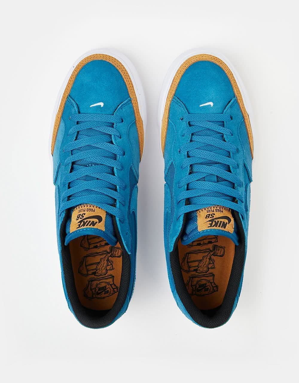 Nike SB Zoom Pogo Plus Premium Skate Shoes - Green Abyss/Green Abyss-Desert Ochre - Image 6