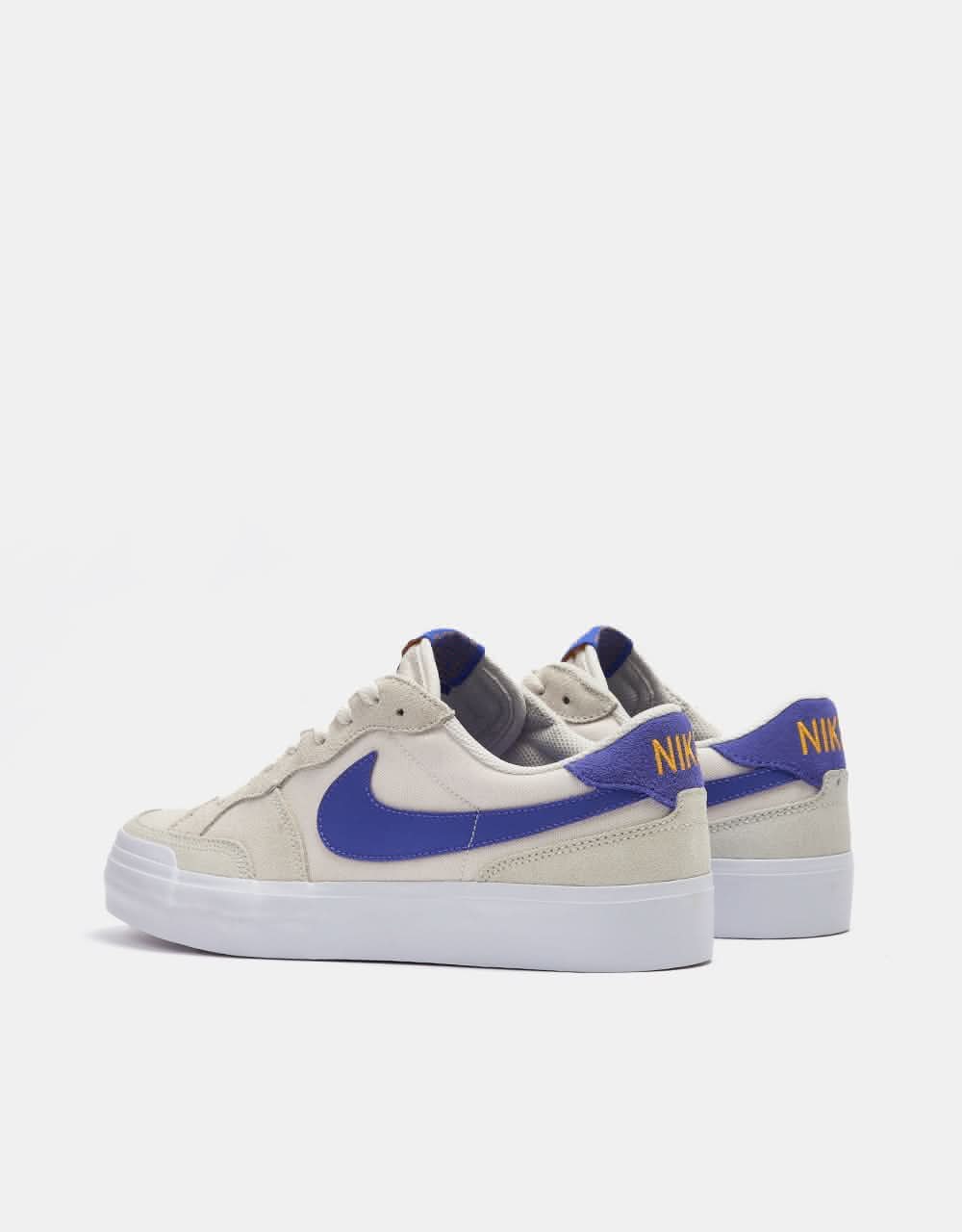 Nike SB Zoom Pogo Plus Skate Shoes - Phantom/Persian Violet-Light Bone-University Gold-White - Image 7