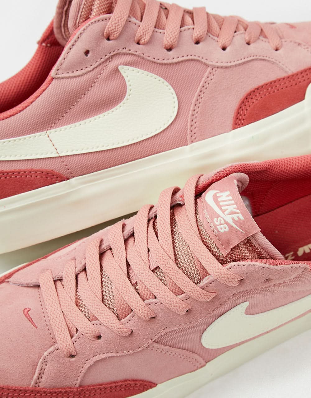 Nike SB Zoom Pogo Plus Skate Shoes - Red Stardust/Coconut Milk-Adobe-Coconut Milk - Image 4