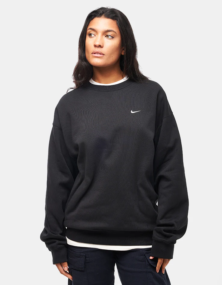 Nike Solo Swoosh Crew - Black/White - Image 4