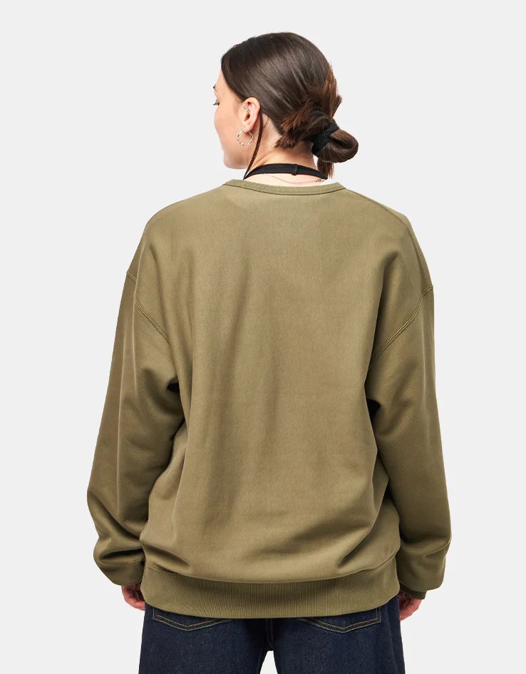 Nike Solo Swoosh Crew - Medium Olive/Medium Olive/White - Image 6