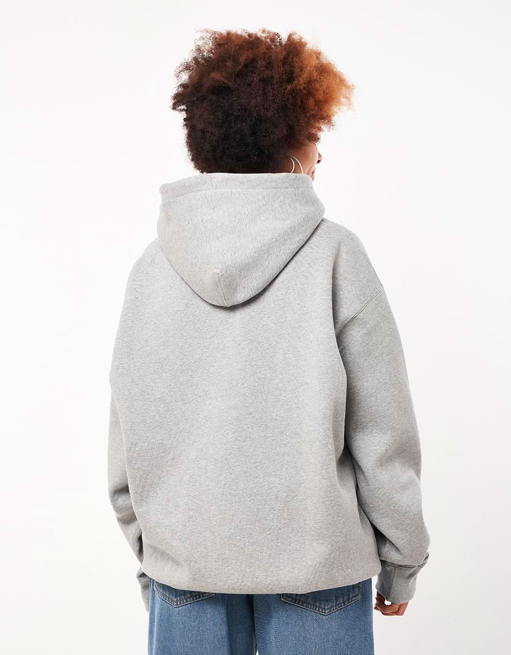 Nike Solo Swoosh Pullover Hoodie - Dark Grey Heather/White - Image 9