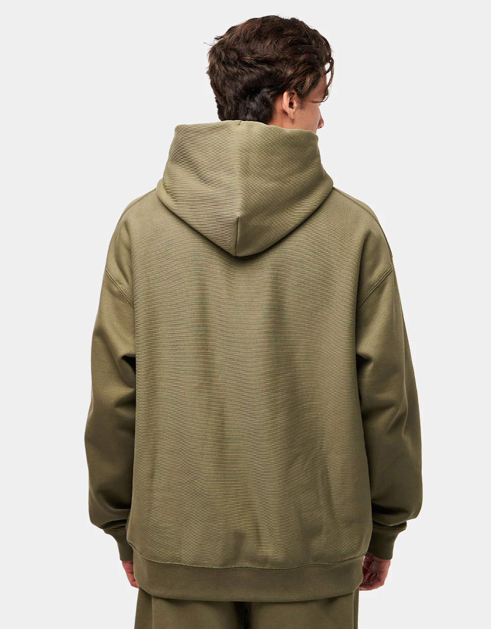 Nike Solo Swoosh Pullover Hoodie - Medium Olive/Medium Olive/White - Image 3
