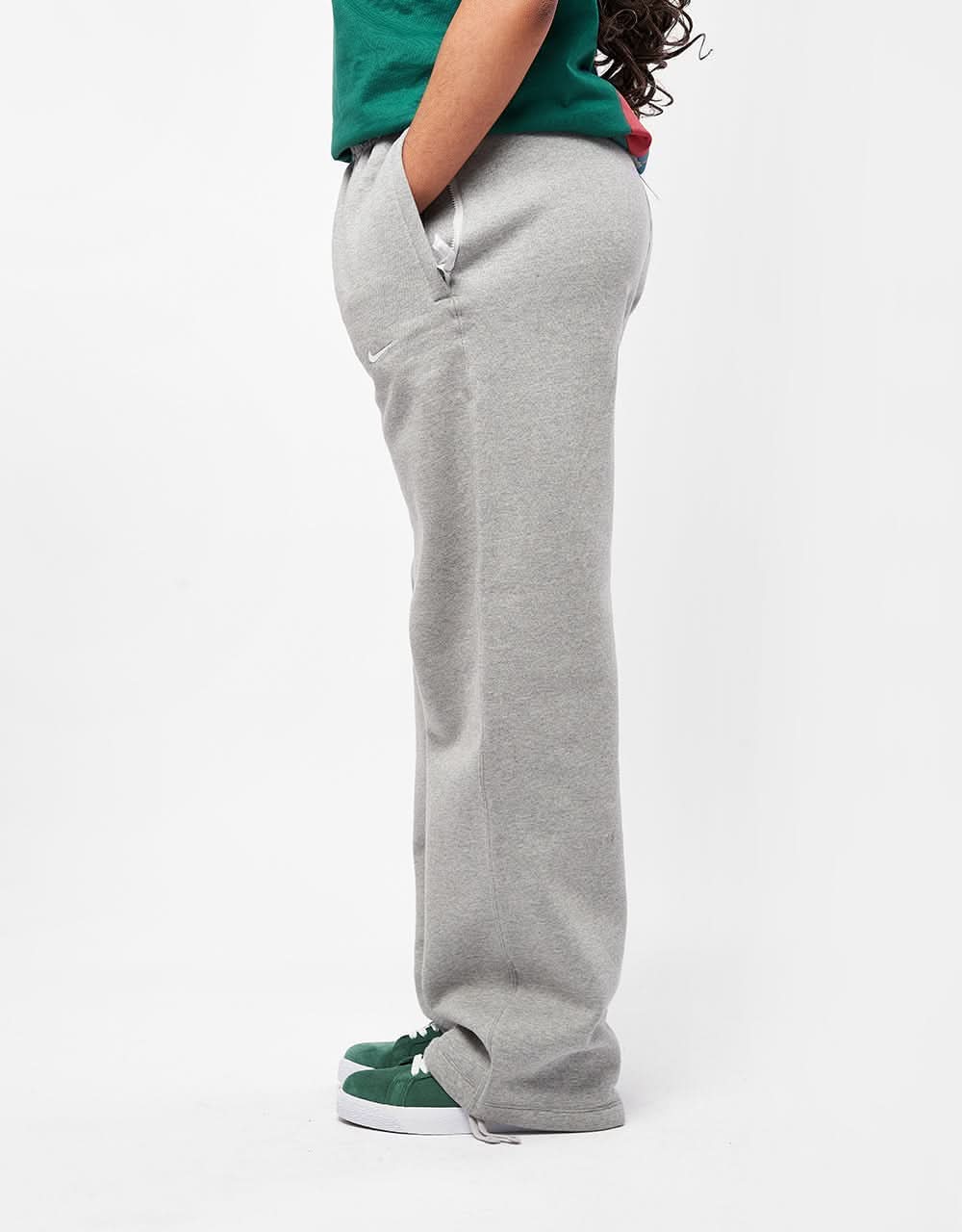 Nike Solo Swoosh Sweatpants (Straight) - Dark Heather Grey Heather/White - Image 10