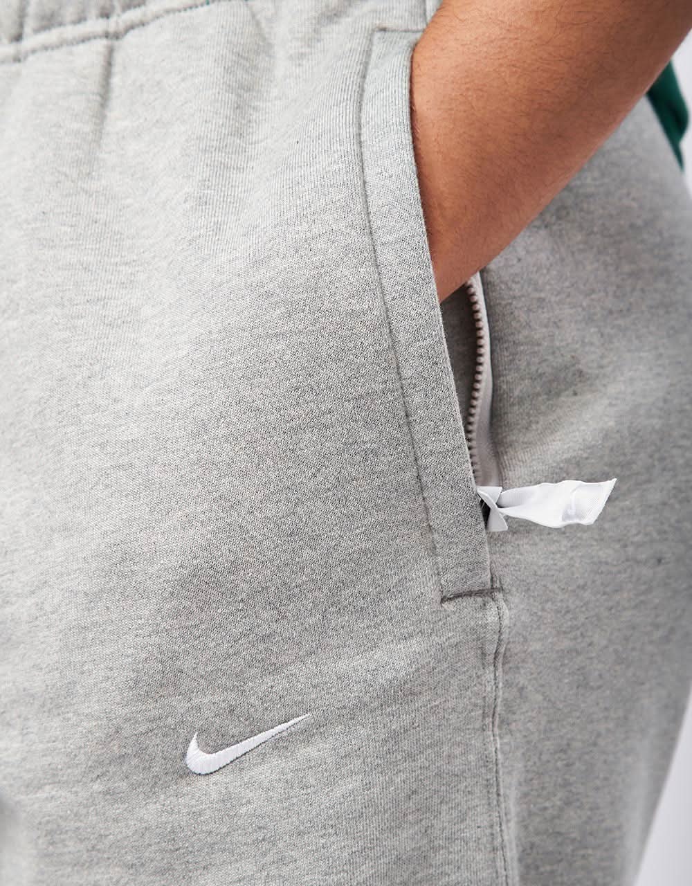 Nike Solo Swoosh Sweatpants (Straight) - Dark Heather Grey Heather/White - Image 12