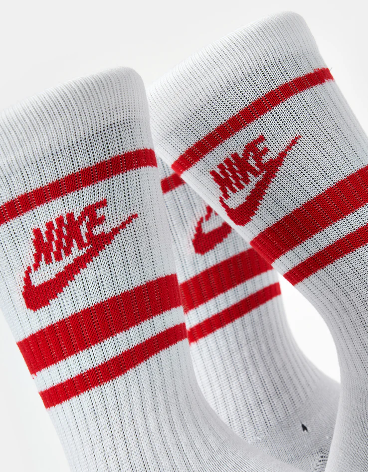 Nike Dri-FIT Everyday Essential 3 Pack Crew Socks - White/University - Image 5