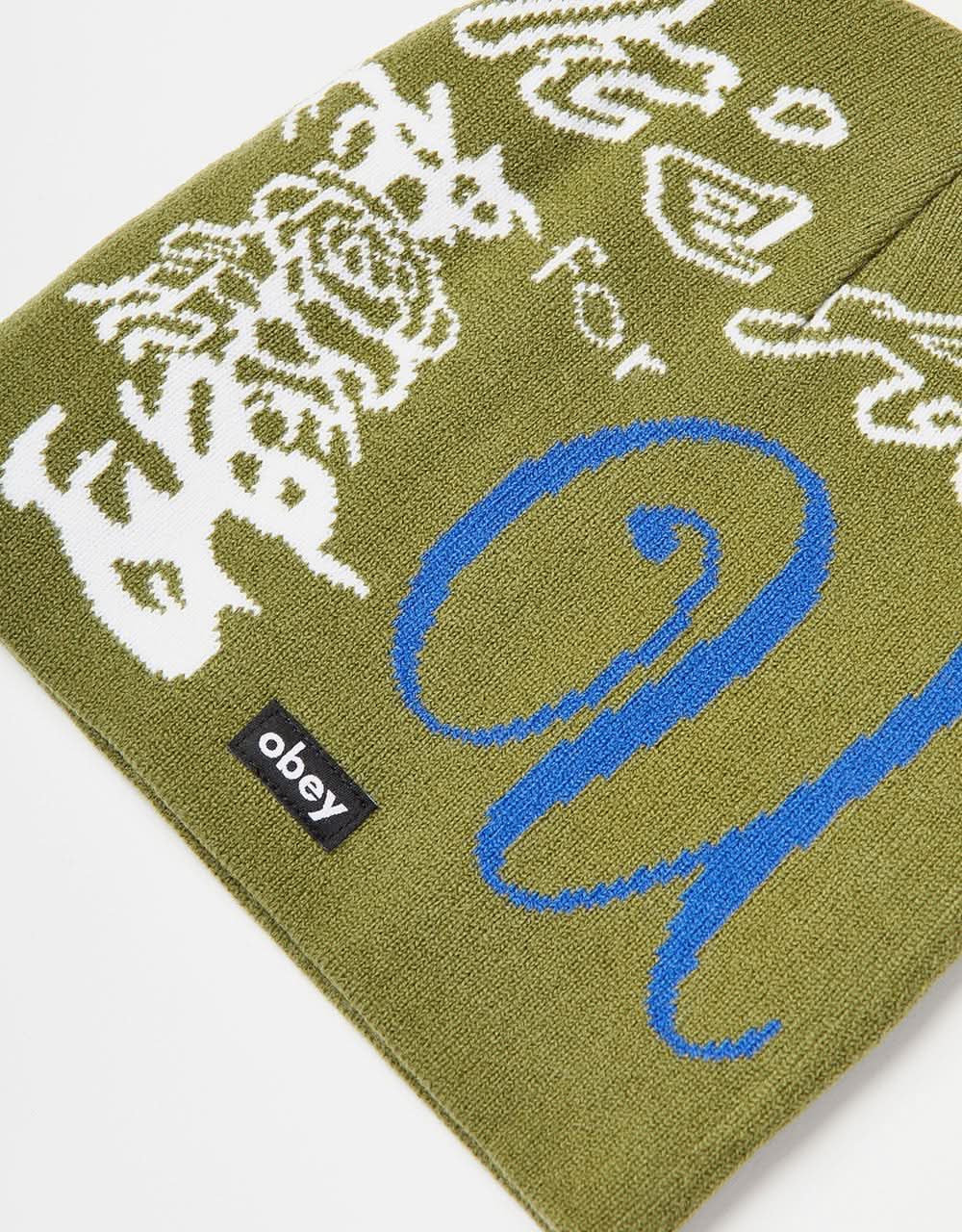 Obey All For You Beanie - Moss Green - Image 2