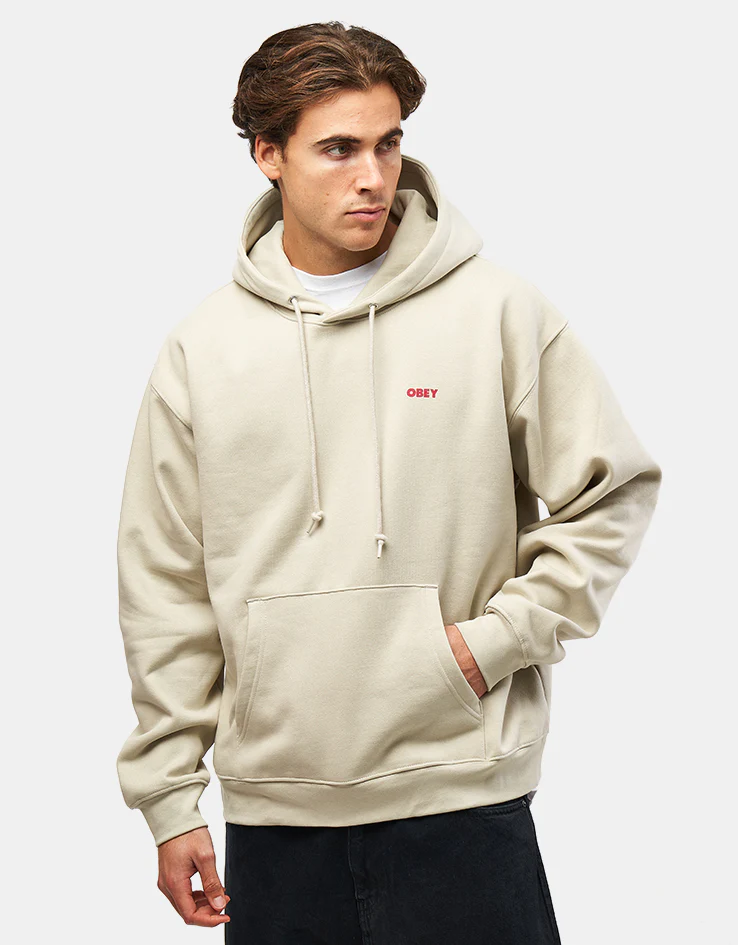 Obey Art Studio Flowers Pullover Hoodie - Moonstruck - Image 2