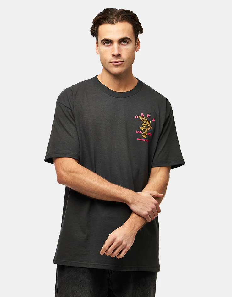 Obey Bad Ideas Eagle T-Shirt - Vintage Black - Image 2