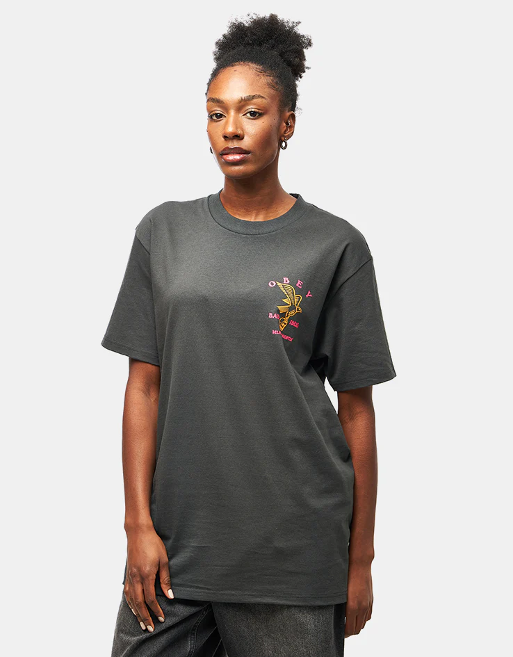 Obey Bad Ideas Eagle T-Shirt - Vintage Black - Image 6