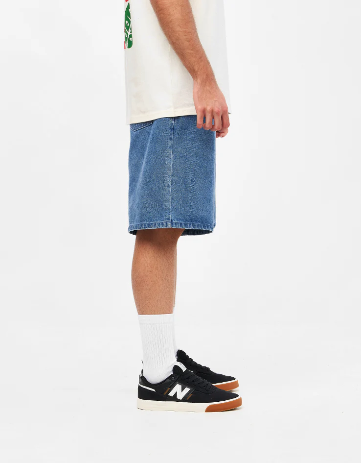 Obey Bigwig Baggy Denim Shorts - Light Indigo - Image 3