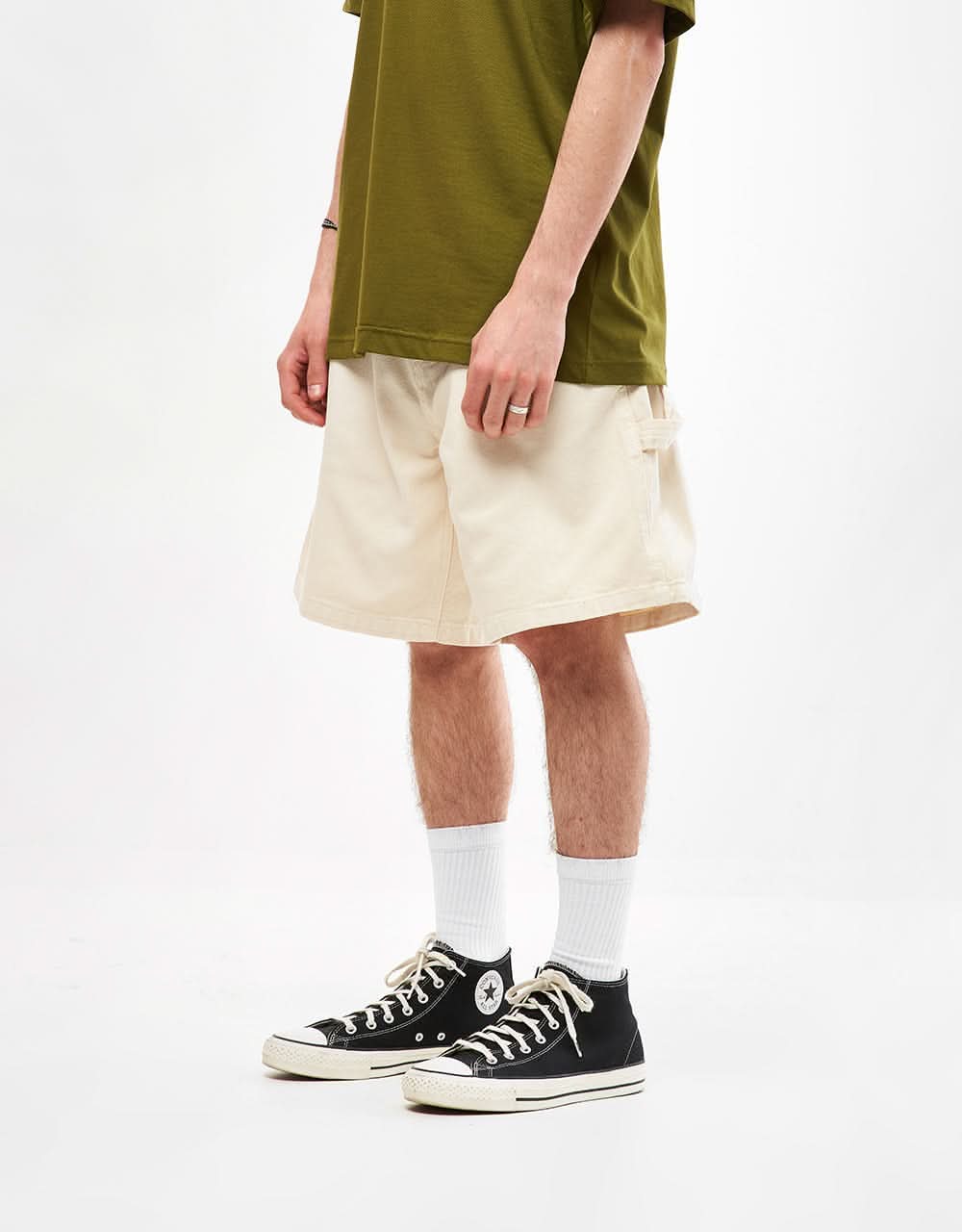 Obey Bigwig Denim Carpenter Shorts - Unbleached - Image 2