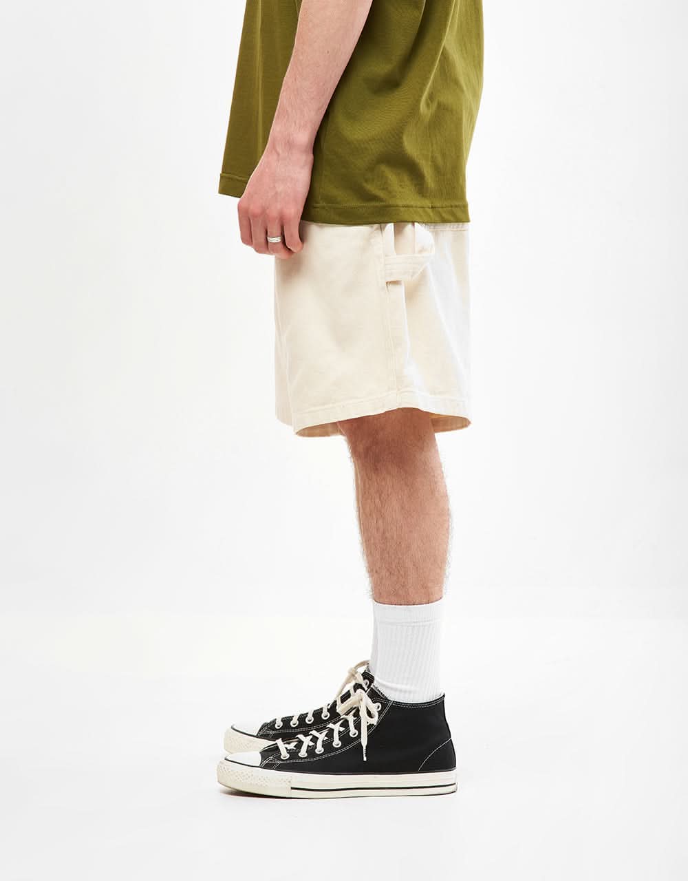 Obey Bigwig Denim Carpenter Shorts - Unbleached - Image 3