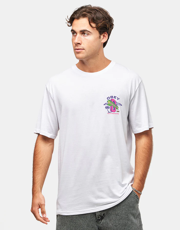 Obey Dream Construction T-Shirt - White - Image 2