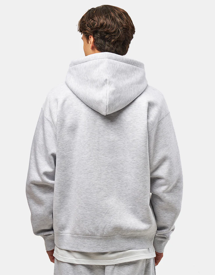 Obey Established Works Bold II Zip Hoodie - Ash Grey - Image 3