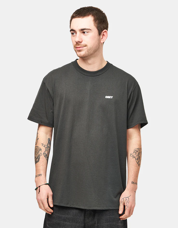 Obey Exports Heavyweight T-Shirt - Vintage Black - Image 2