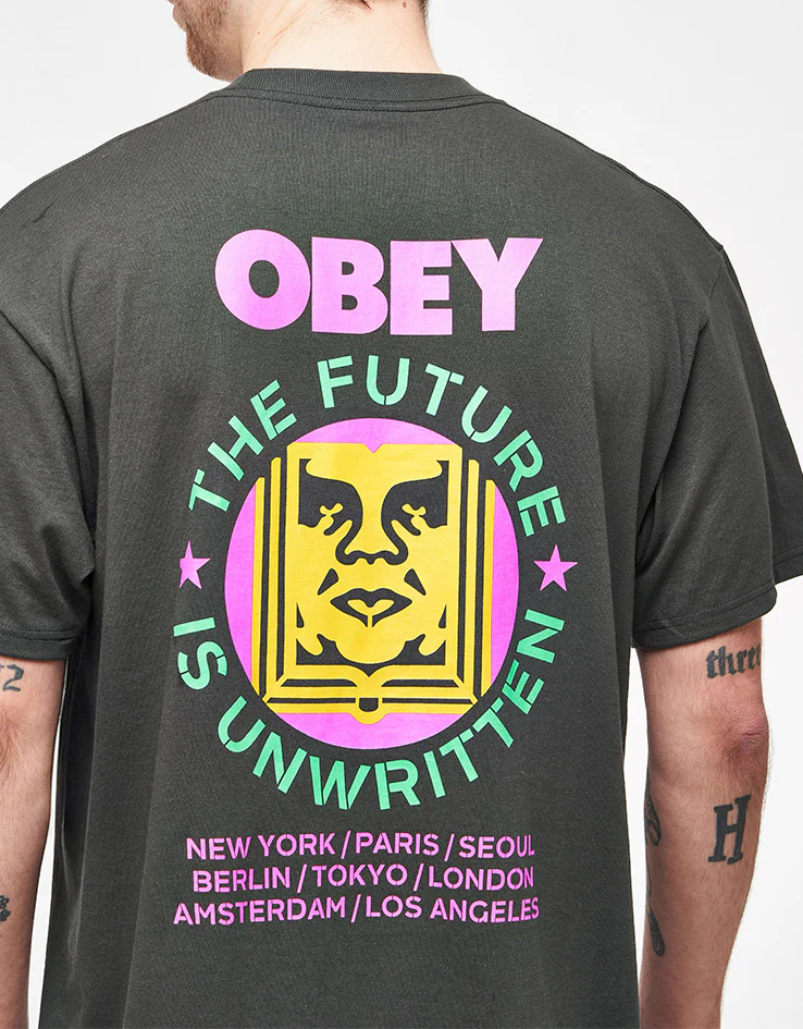 Obey Exports Heavyweight T-Shirt - Vintage Black - Image 3