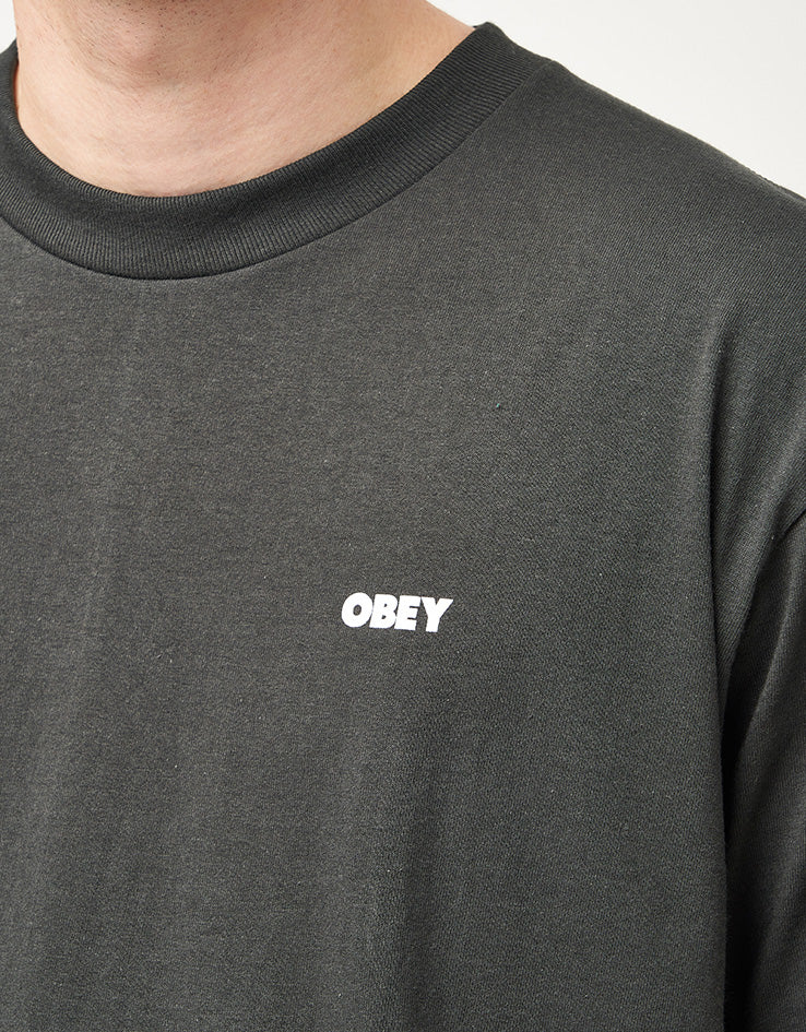 Obey Exports Heavyweight T-Shirt - Vintage Black - Image 4