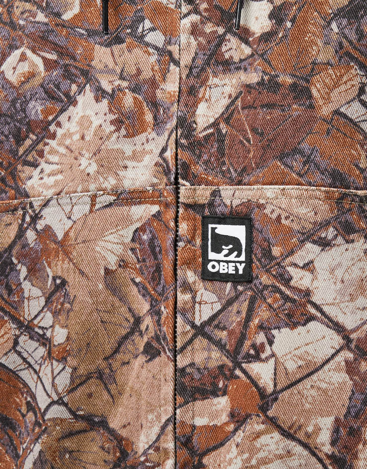 Obey Glen Zip Up Jacket - Fence Camo Multi - Image 5
