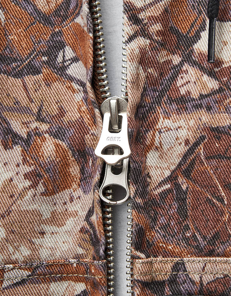 Obey Glen Zip Up Jacket - Fence Camo Multi - Image 6