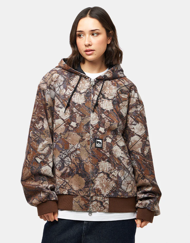 Obey Glen Zip Up Jacket - Fence Camo Multi - Image 8