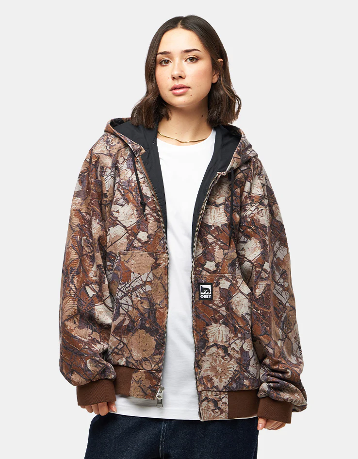Obey Glen Zip Up Jacket - Fence Camo Multi - Image 9