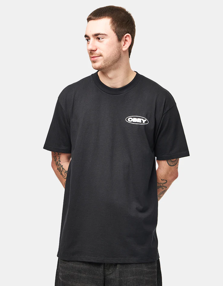 Obey Global Impact T-Shirt - Black - Image 2