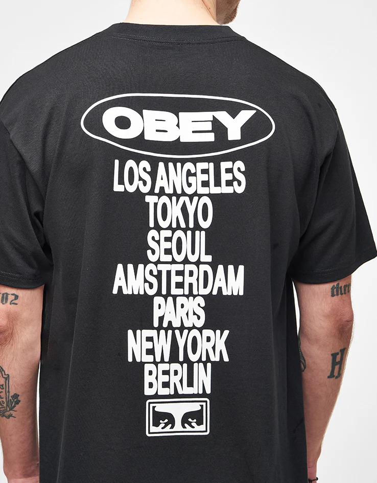 Obey Global Impact T-Shirt - Black - Image 3