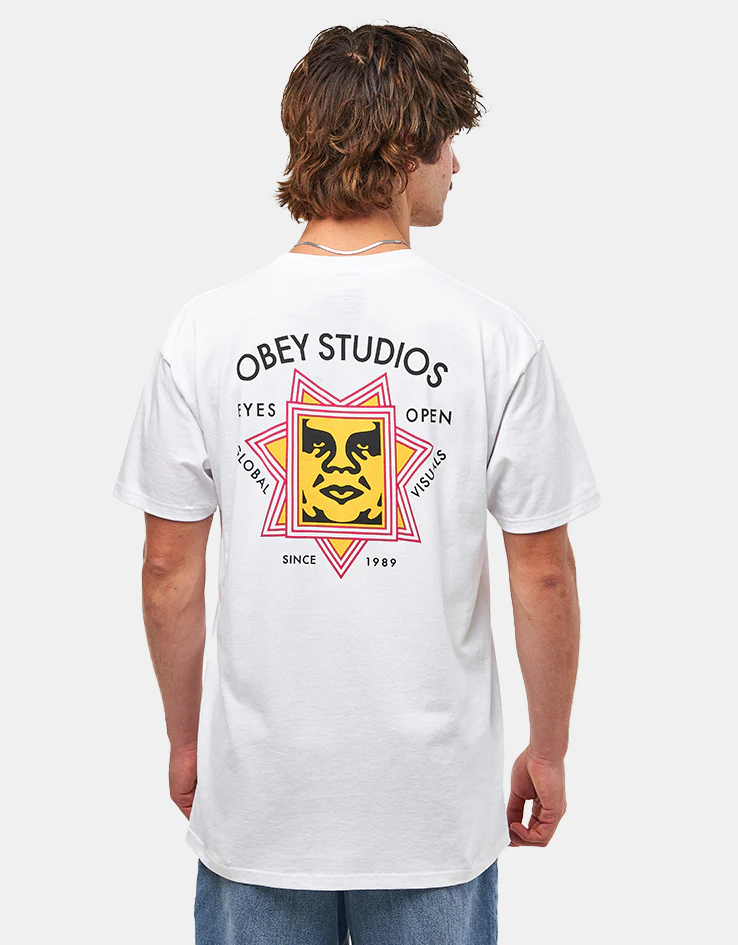 Obey Global Visuals T-Shirt - White - Image 2