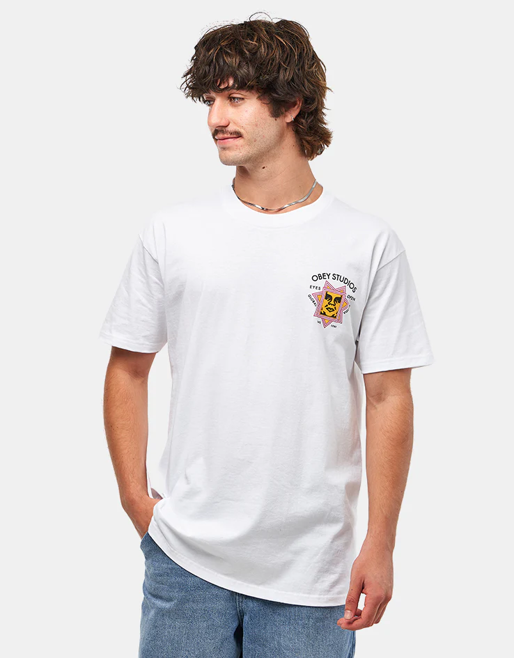 Obey Global Visuals T-Shirt - White - Image 3