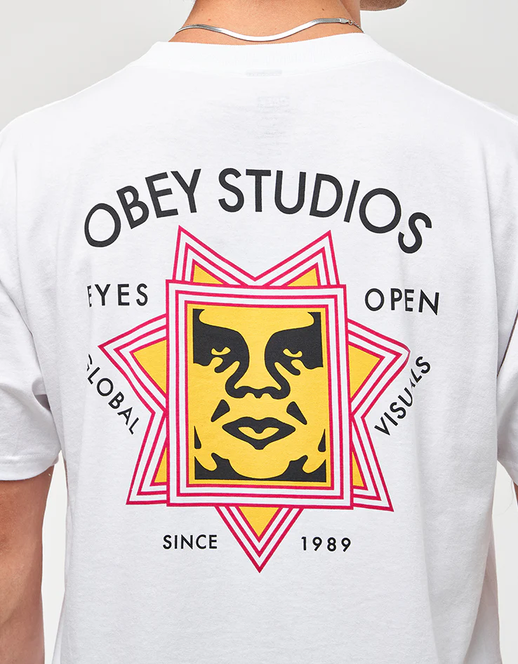 Obey Global Visuals T-Shirt - White - Image 4