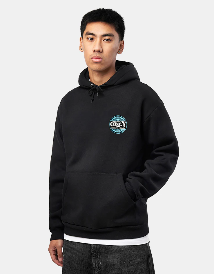 Obey Heavy Lifting Pullover Hoodie - Black - Image 2