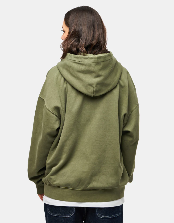 Obey Hybrid Faded Zip Hoodie - Deep Lichen Green Faded Wash - Image 7