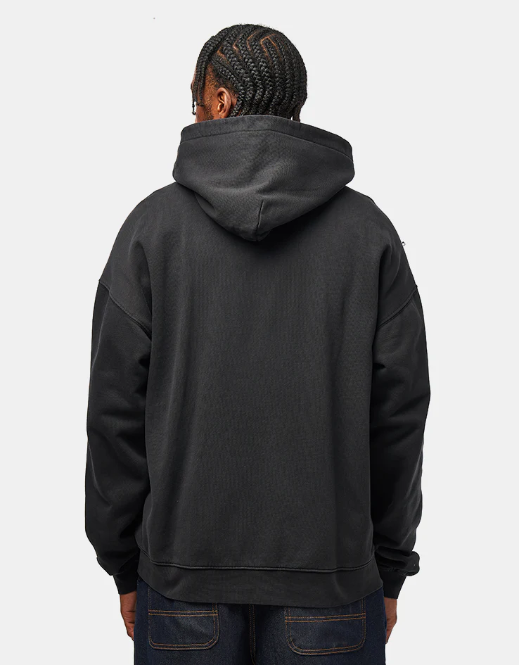 Obey Hybrid Faded Zip Hoodie - Digital Black Faded Wash - Image 2