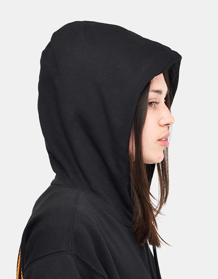 Obey Icon Stencil Flame Pullover Hoodie - Black - Image 10