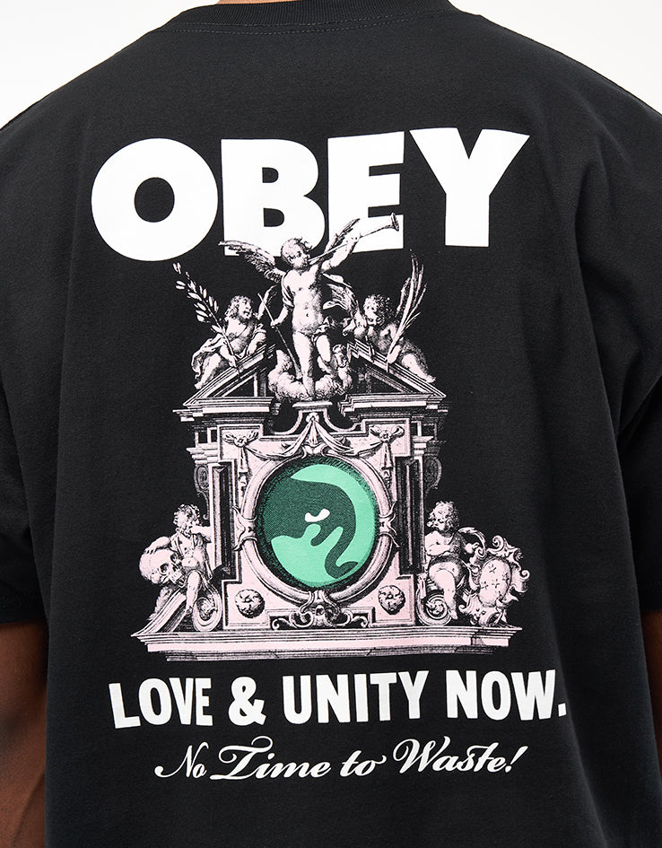 Obey Love & Unity Now T-Shirt - Black - Image 3