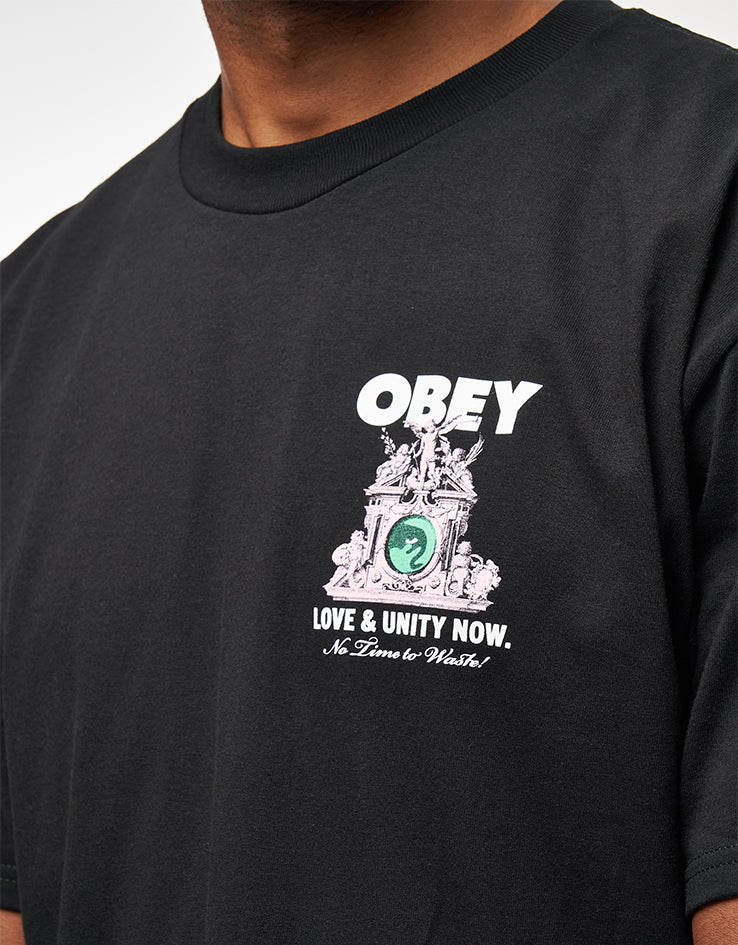 Obey Love & Unity Now T-Shirt - Black - Image 4