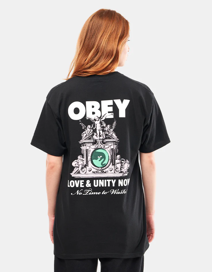 Obey Love & Unity Now T-Shirt - Black - Image 5